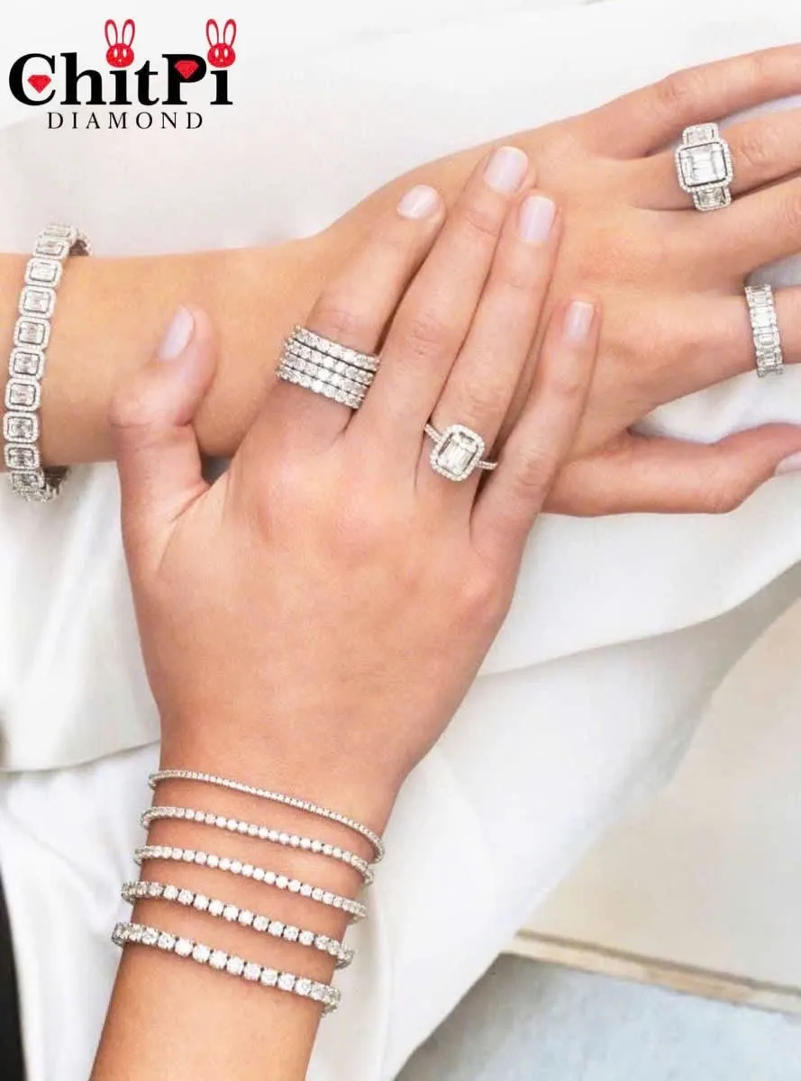 Bộ trang sức kim cương thiên nhiên đính vàng trắng cao cấp